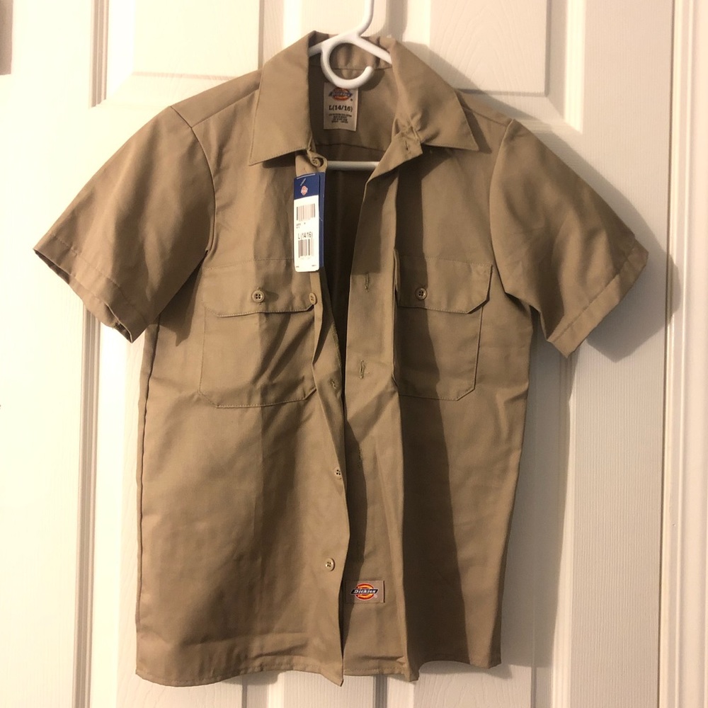 Tan Button-Up Shirt